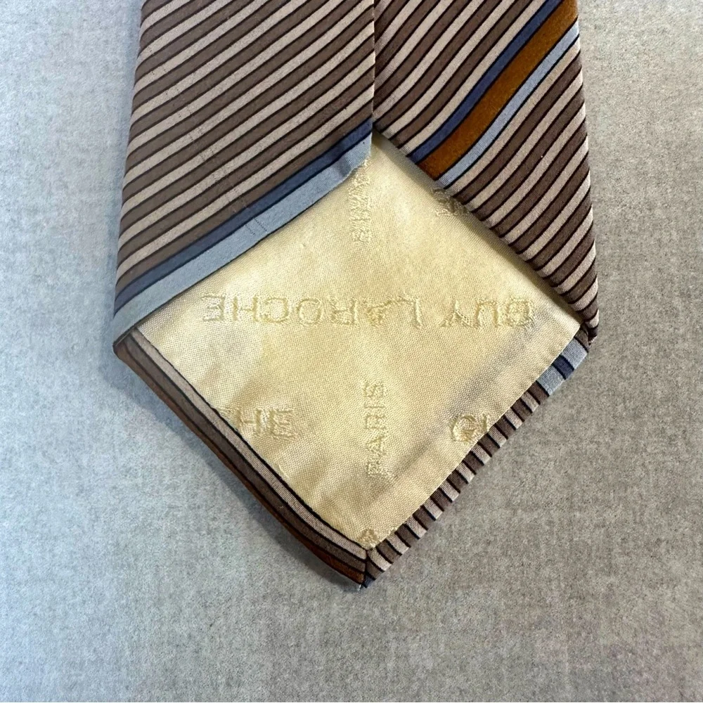 Guy Laroche Couture Vintage Striped Silk Tie